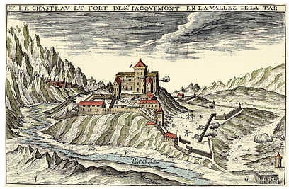
Le Château Saint-Jacques, gravure de Claude Chastillon 1600
