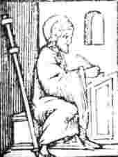 saint Jacques à sa table de travail