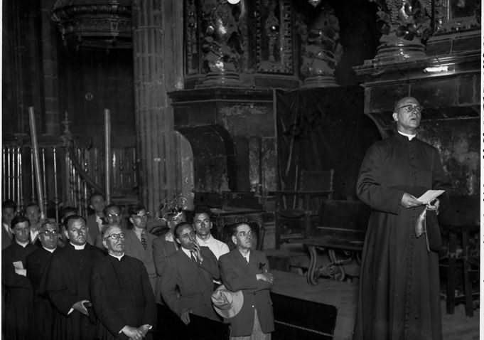 un souvenir émouvant du premier pèlerinage d'après-guerre